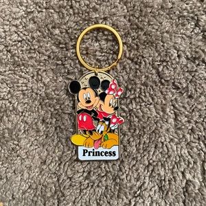 mickey and minnie princess keychain
